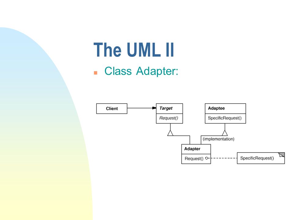 The UML II n Class Adapter: