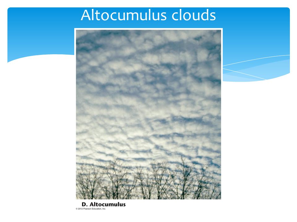 Altocumulus clouds