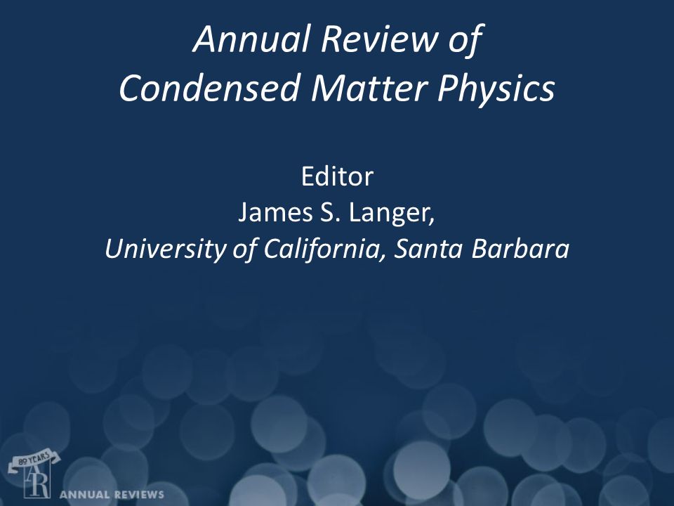 Annual Review of Analytical Chemistry Co-Editors R. Graham Cooks, Purdue  University Edward S. Yeung, Iowa State University. - ppt download