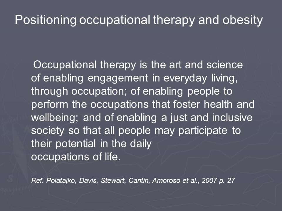 Obesity And Healthy Occupation Caot Professional Issue Forum - 