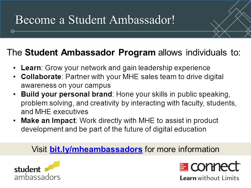 Become a Student Ambassador.