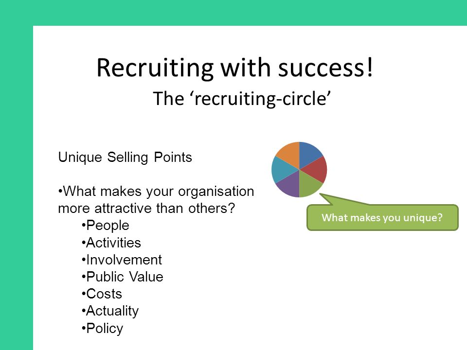 Recruiting with success.