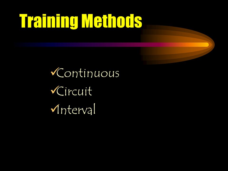 Training Methods Continuous Circuit Interval