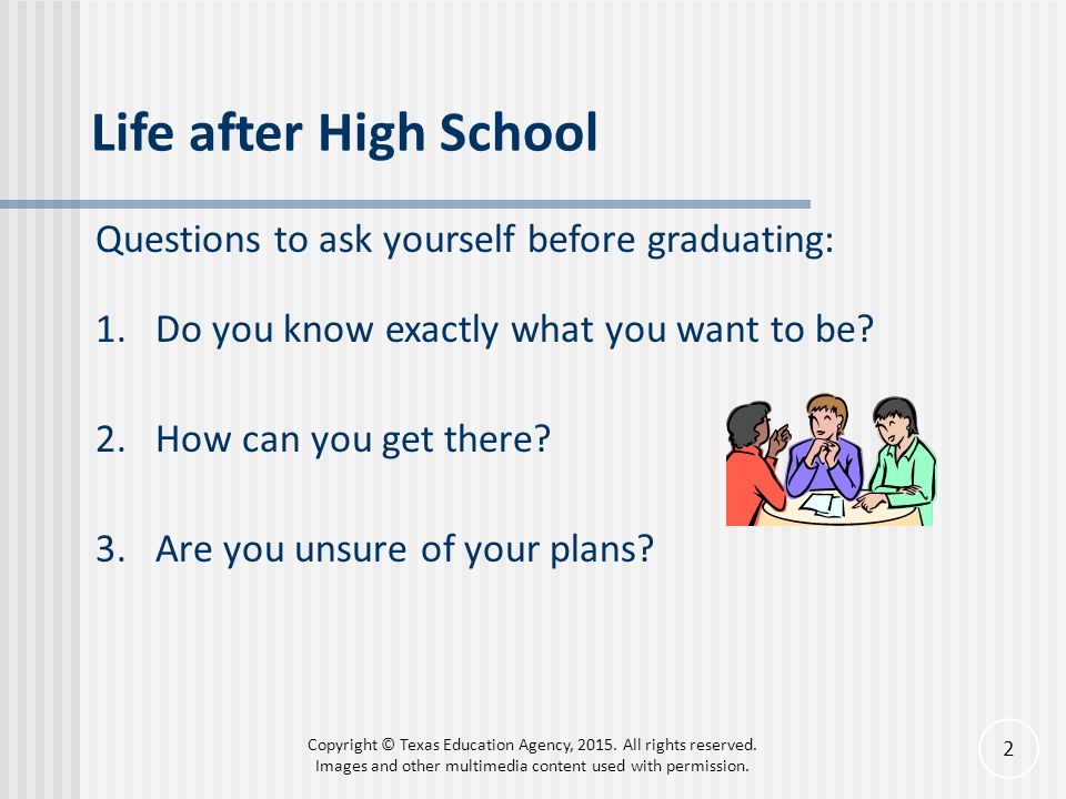 how to start your life after high school