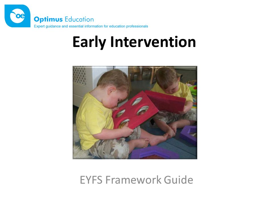 Early Intervention EYFS Framework Guide