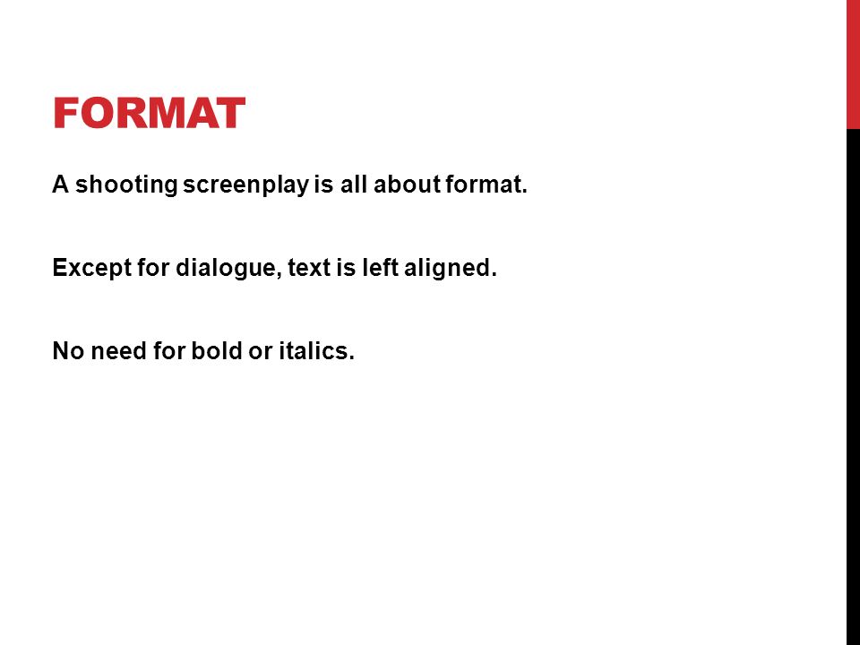 writing screenplays standard 1 0 script writing ppt download