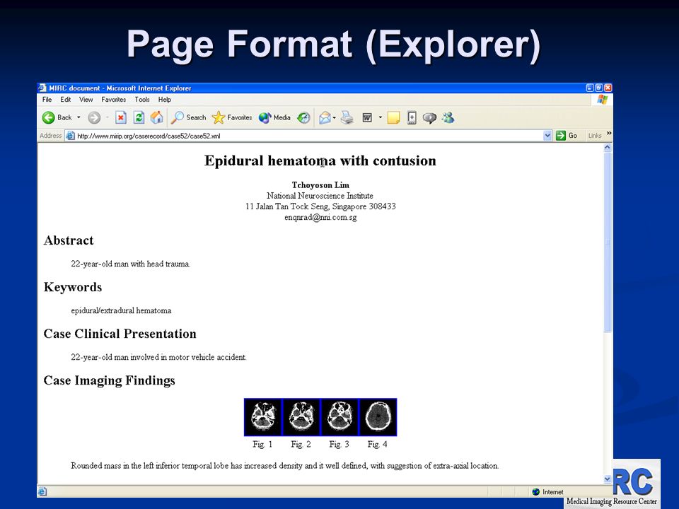 Page Format (Explorer)