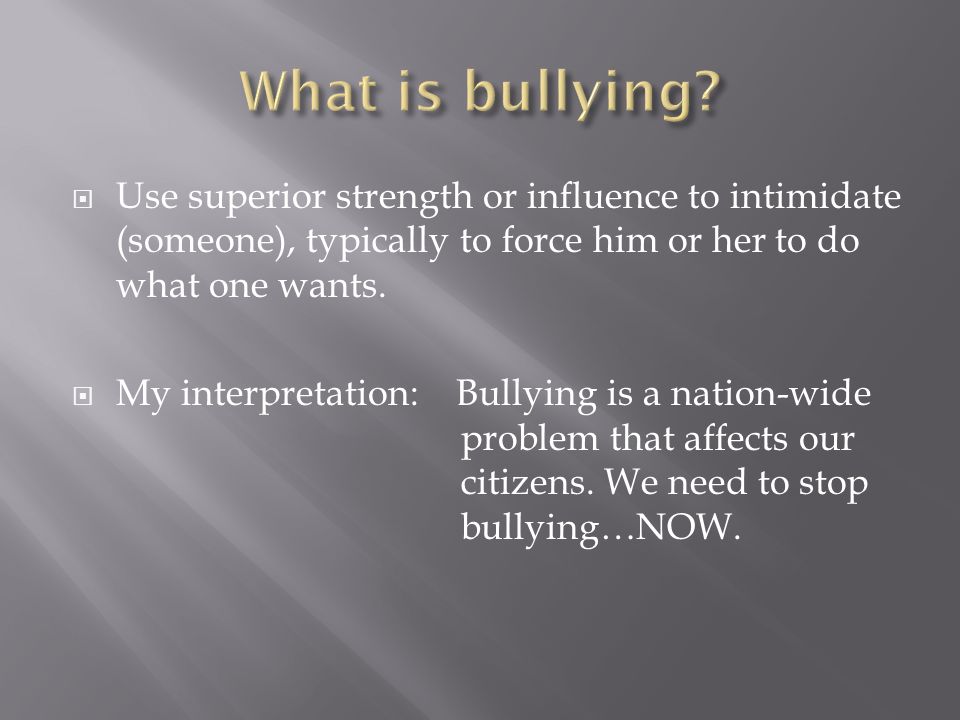 anti bullying speech