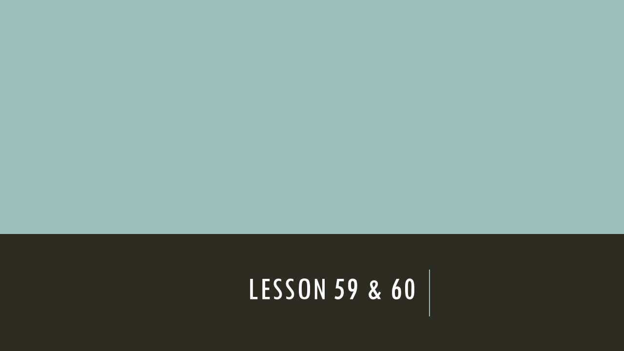 1 LESSON ...