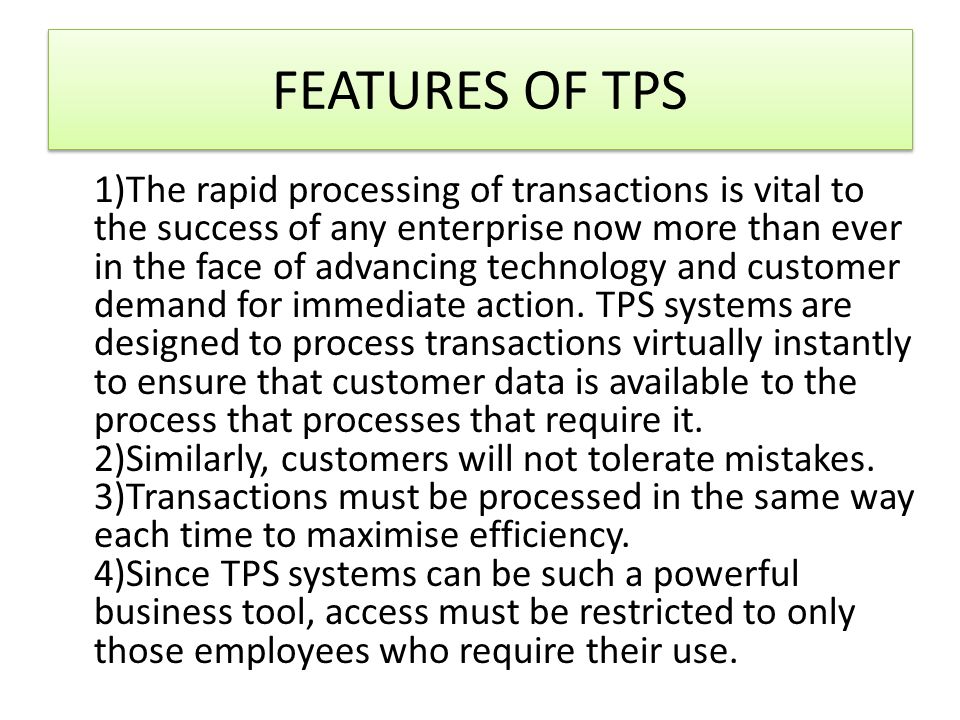 importance of transaction processing system in business