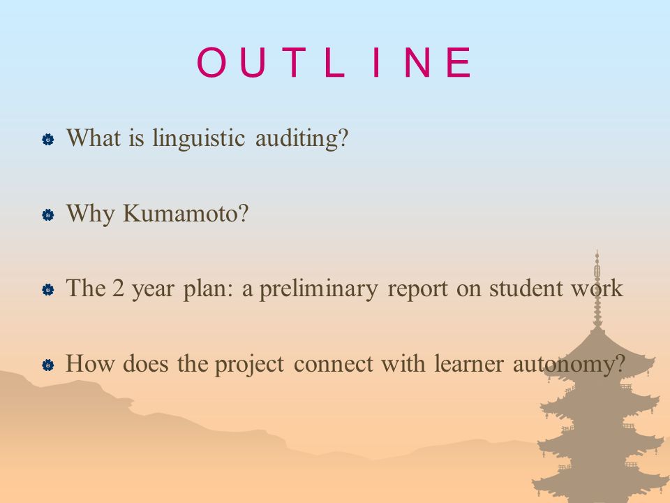 Localization of EIL in Kumamoto: Linguistic Auditing as a Vehicle