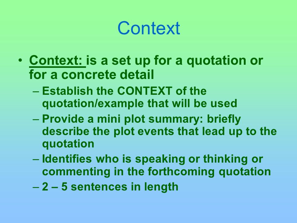 Topic Sentences/ Claim Topic sentence: Makes a claim based on your your thesis & to the literary work(s) your essay is examining –Link topic sentences DIRECTLY to the poem being analyzed (by naming a character or the author) AVOID phrasing topic sentences as an abstract generalization about people or you. Back to Body Paragraphs