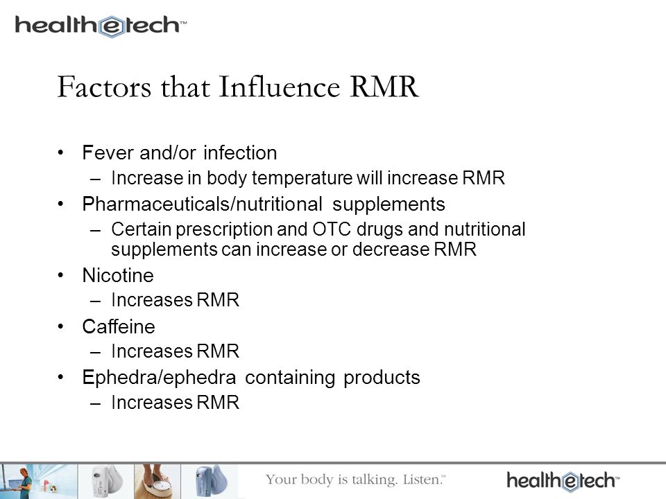 Factors affecting RMR