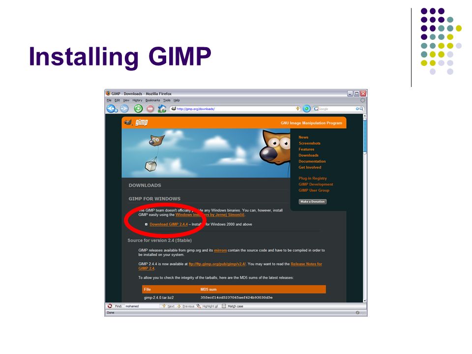 download gimp for windows xp 2000