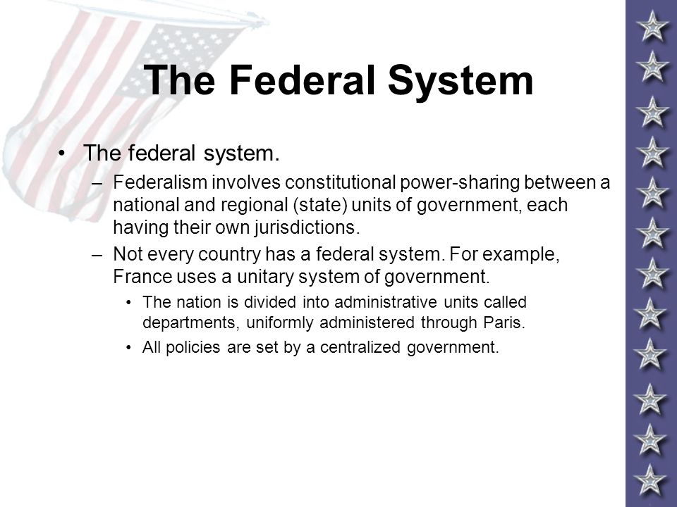 Democracy Under Pressure Chapter 3 The Federal System. - ppt download