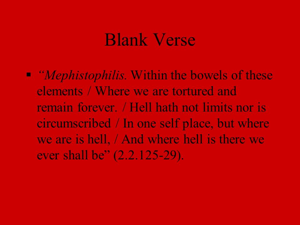 mephistophilis describes hell as