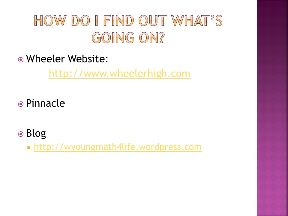  Wheeler Website:    Pinnacle  Blog 