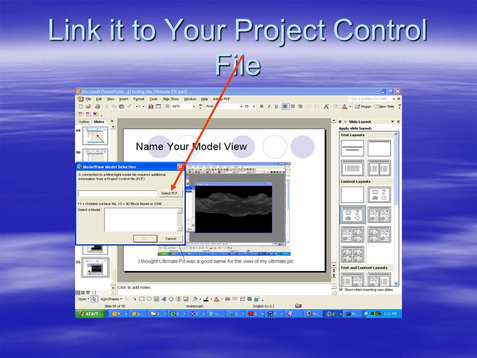 Link it to Your Project Control File