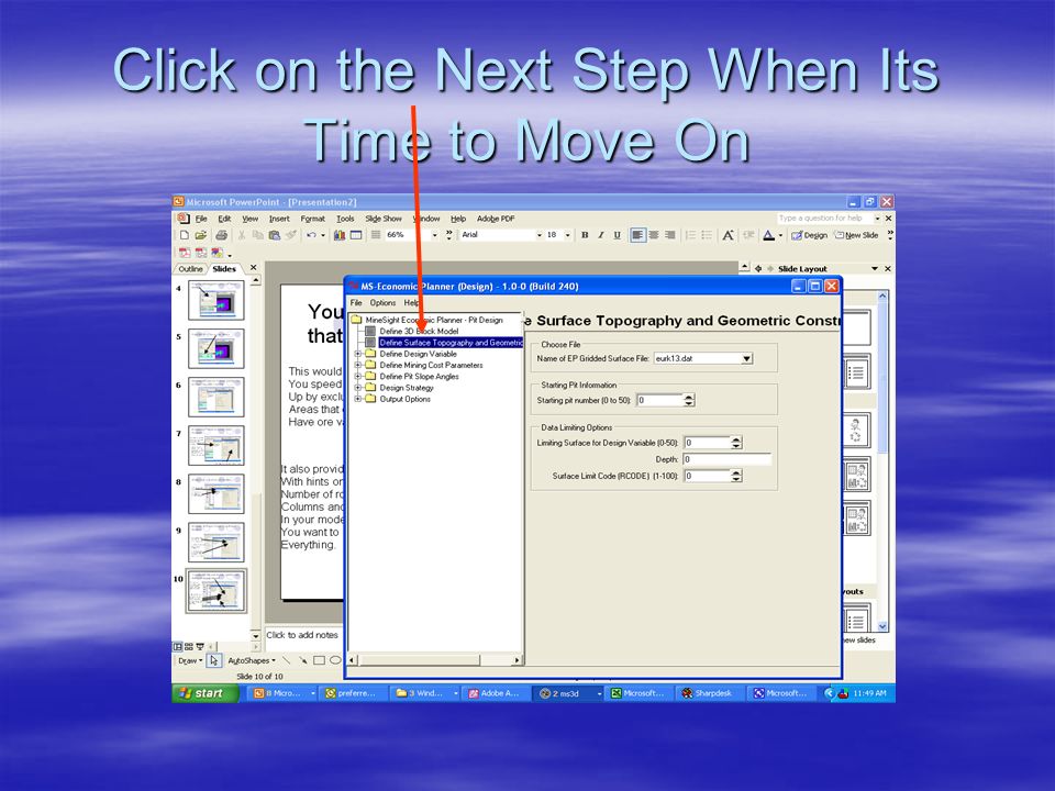 Click on the Next Step When Its Time to Move On