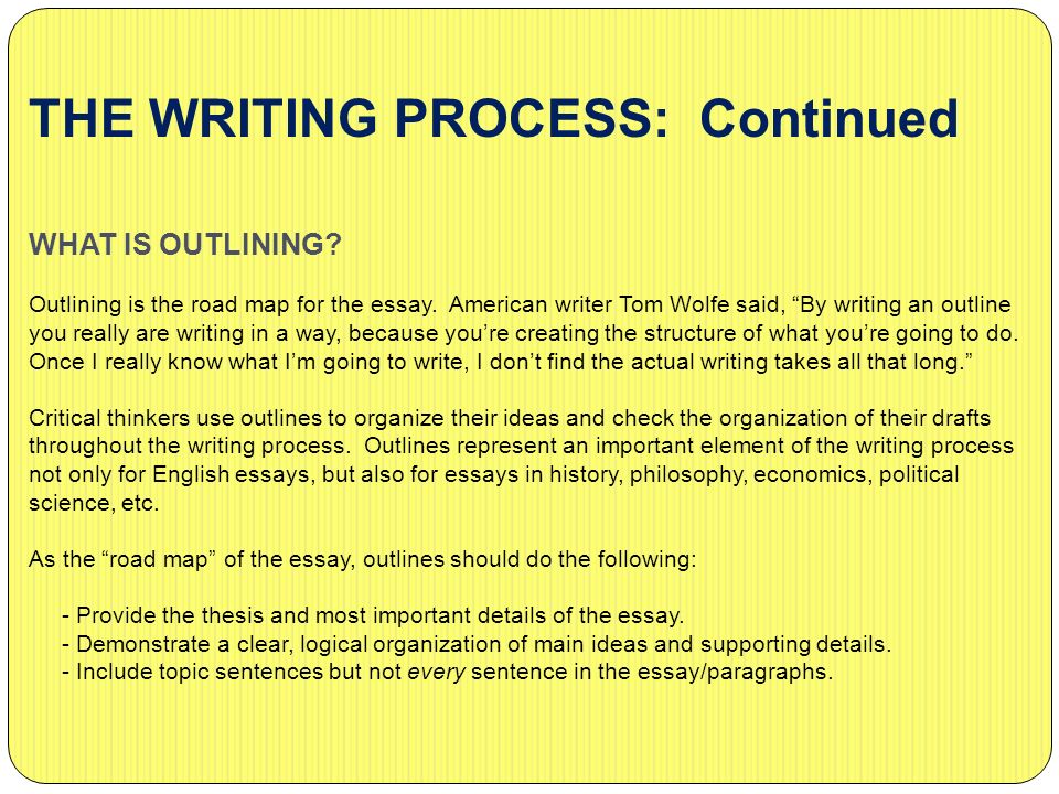 how to write a formal outline for an essay