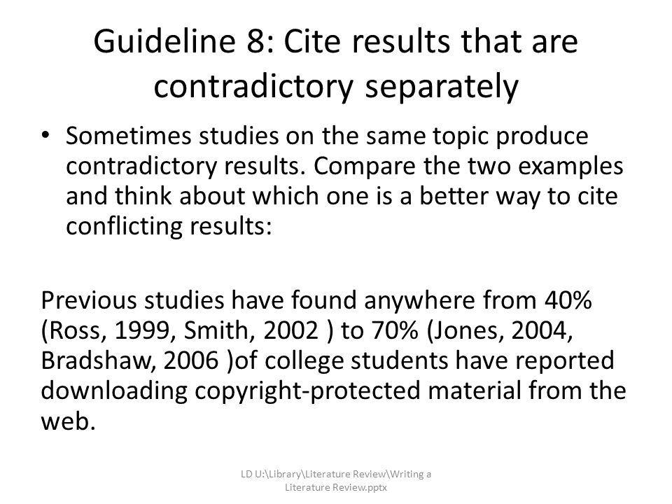 The Literature Review Guidelines For Success Adapted From A Presentation By Eleanor Smith Of