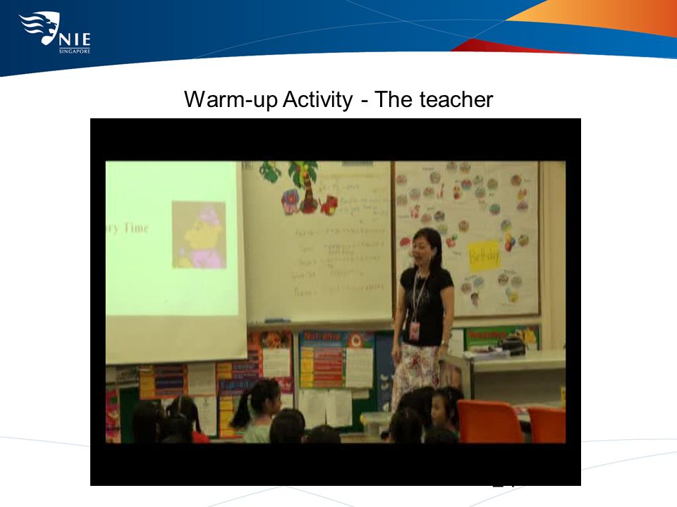 Warm-up Activity - The teacher 24