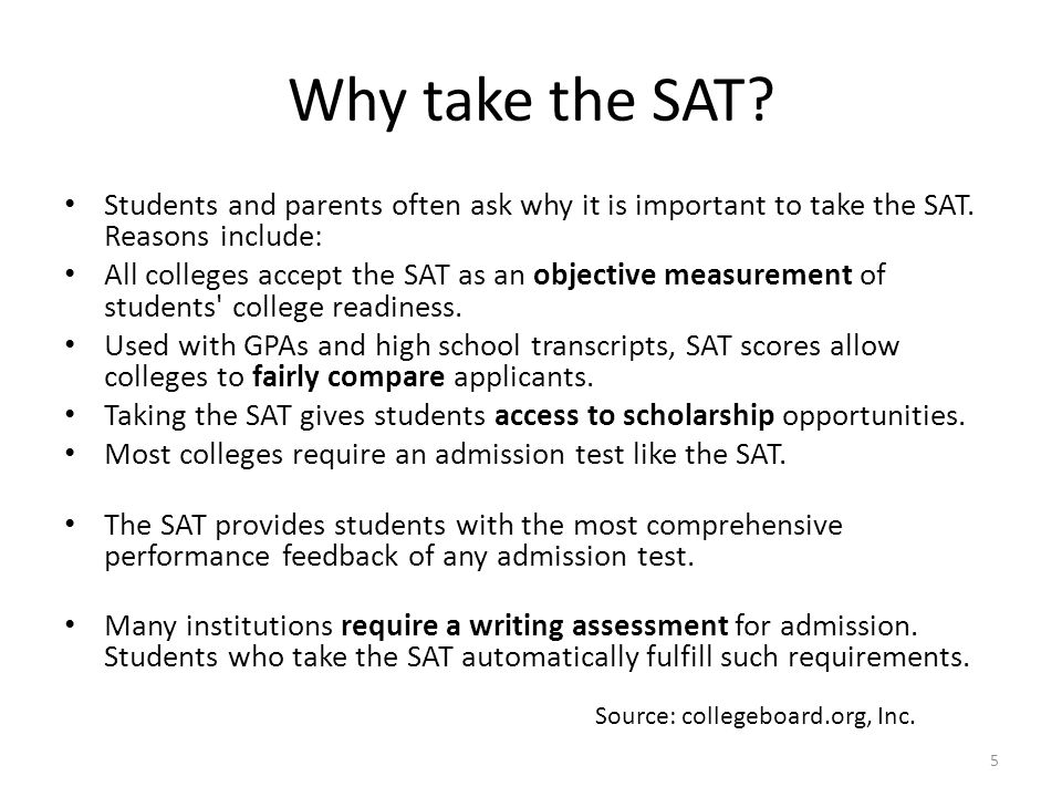 SAT An Overview and Discussion Scholastic Aptitude Test Scholastic  Assessment Test. - ppt download