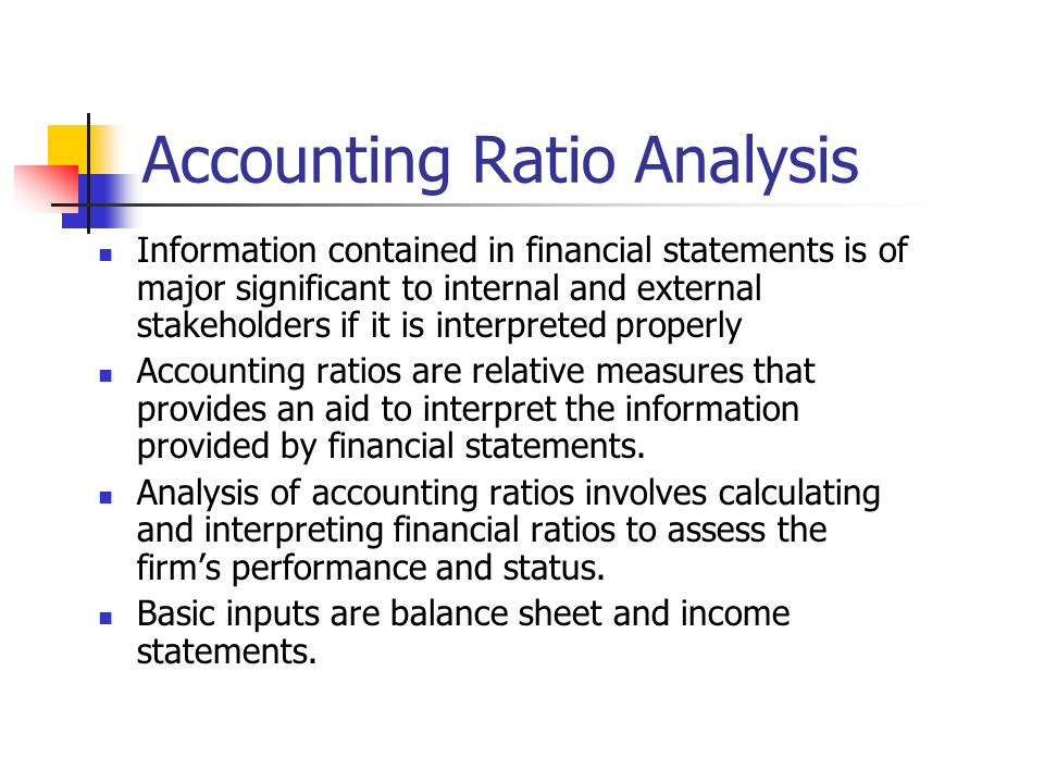financial performance ratios