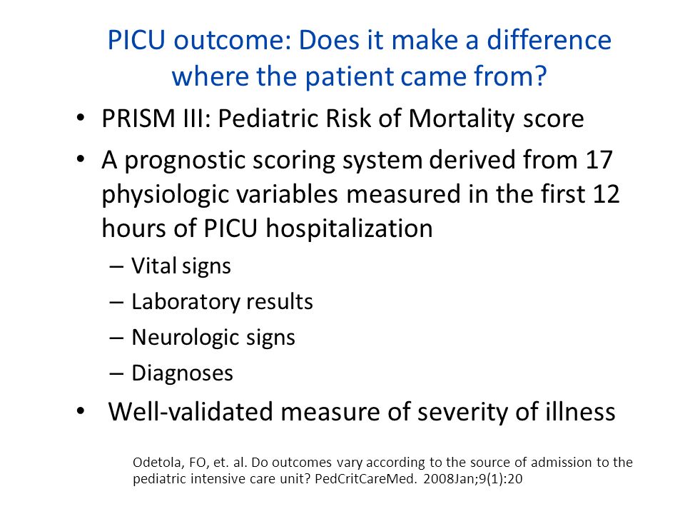 Doctor, this patient is sick” From the ward to the PICU John ...