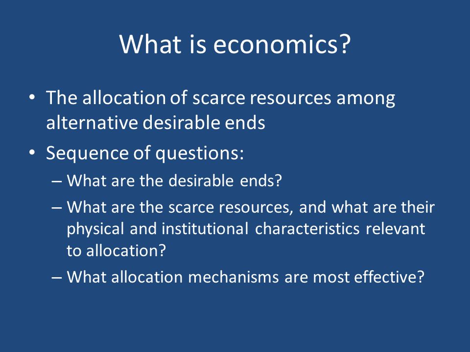 What is economics.