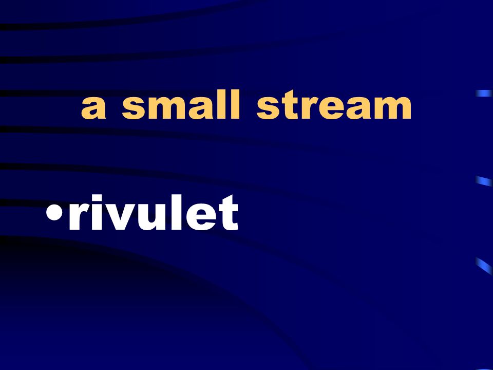 a small stream rivulet
