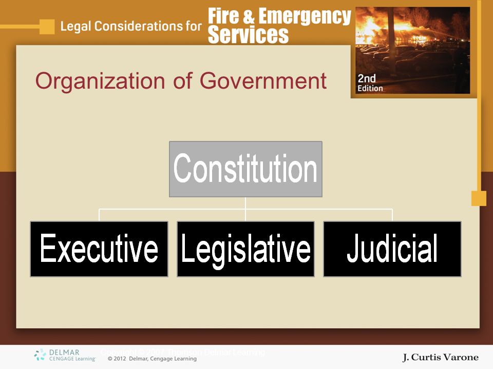 Copyright © 2007 Thomson Delmar Learning Organization of Government