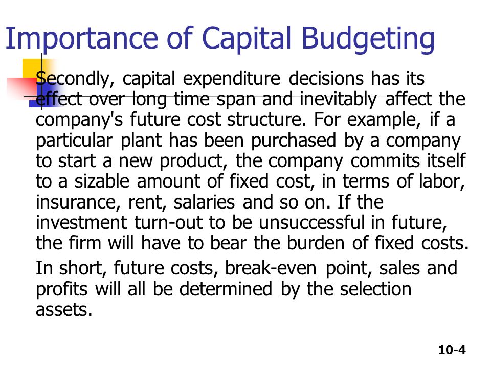 what is capital budgeting and its importance