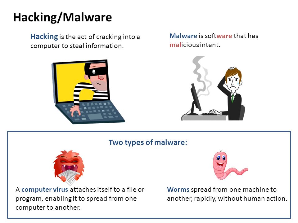 Hacking is the act of cracking into a computer to steal information.