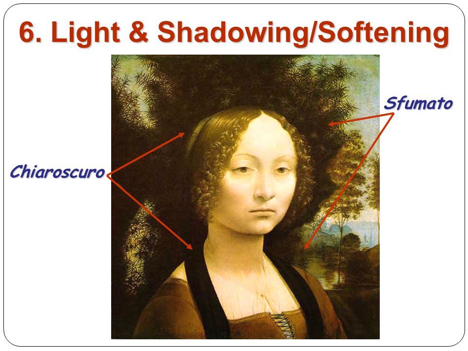 6. Light & Shadowing/Softening Edges Chiaroscuro Sfumato