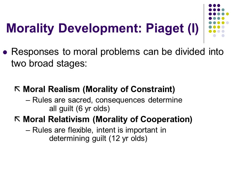 Morality Development EDU 330 Educational Psychology Daniel Moos