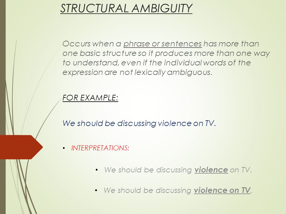 structural ambiguity definition