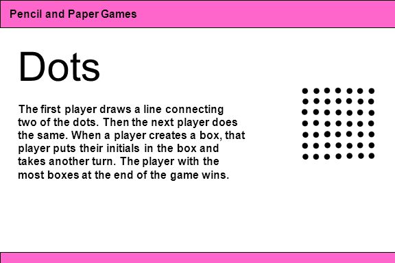 pencil and paper games