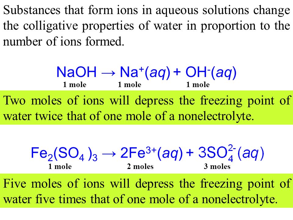 68 Colligative Properties of Electrolyte Solutions