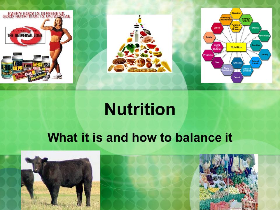 Nutrition What it is and how to balance it