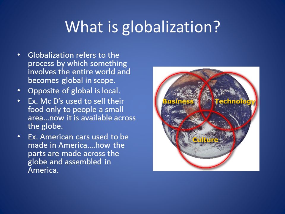 What is globalization.
