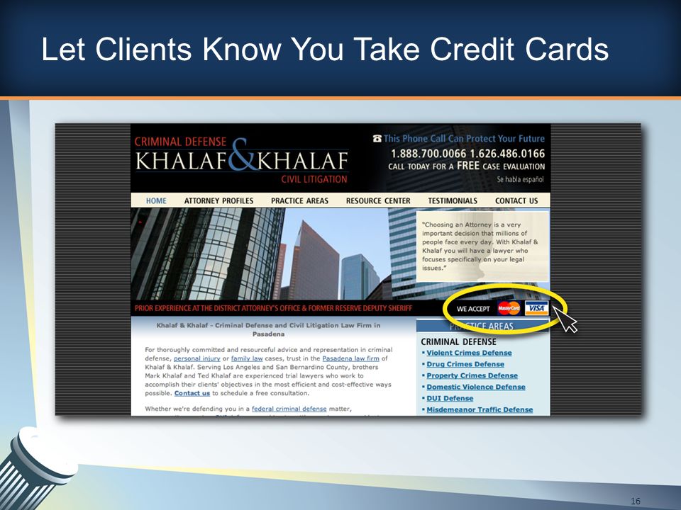 Let Clients Know You Take Credit Cards 16