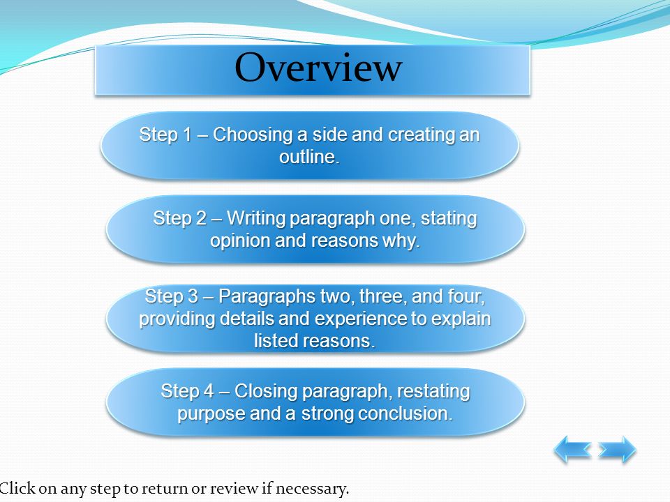 Overview Step 1 – Choosing a side and creating an outline.