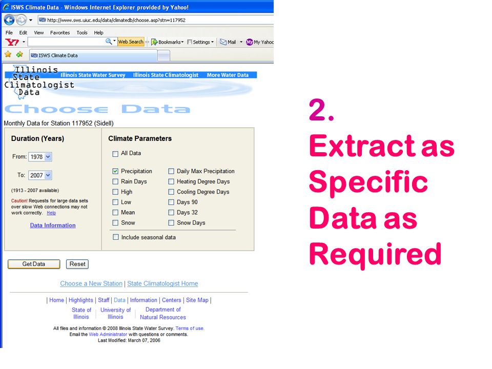2. Extract as Specific Data as Required