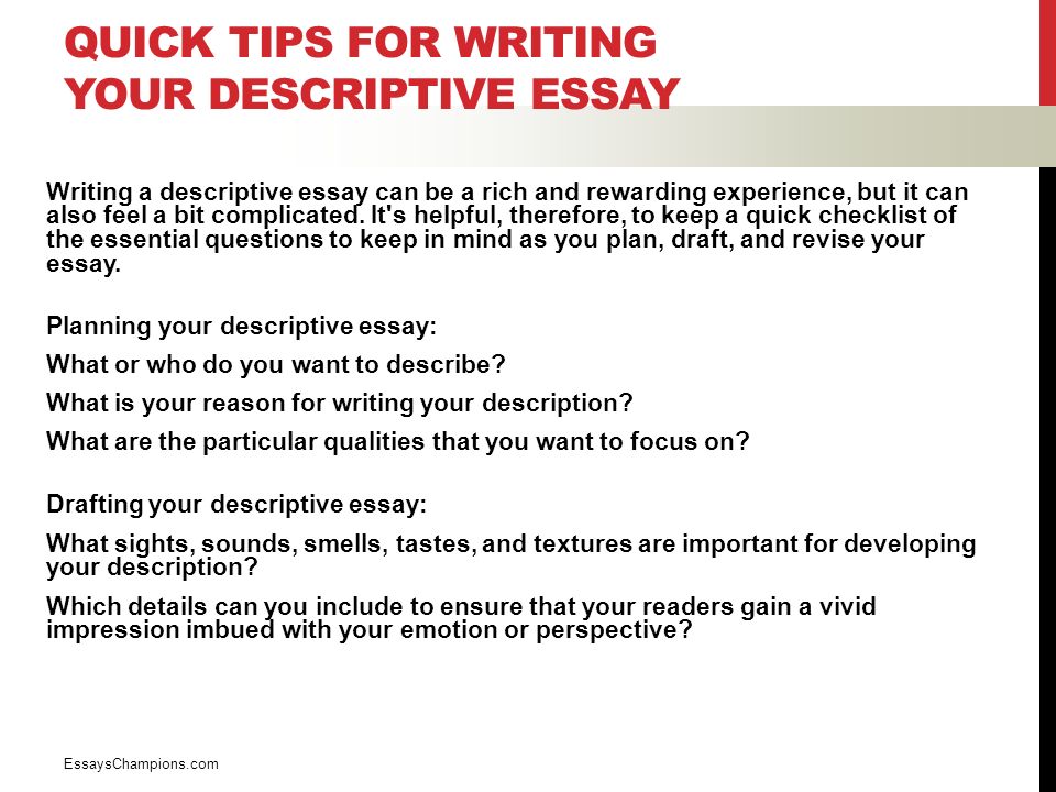 Descriptive Writing English Luis Cordova What Is Descriptive Quick Tips For Writing Your Descriptive Essay Writing A Descriptive Essay Can Be A Rich And High School Persuasive Essay also Illustration Essay Example Papers Thesis Statement For Persuasive Essay