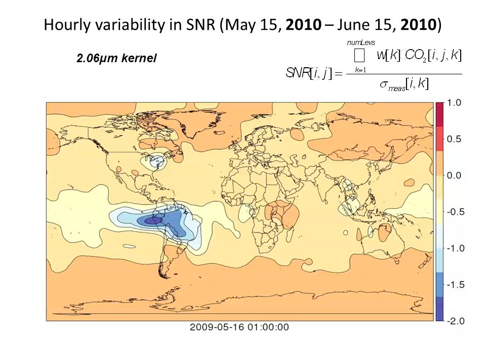 Hourly variability in SNR (May 15, 2010 – June 15, 2010) 2.06μm kernel