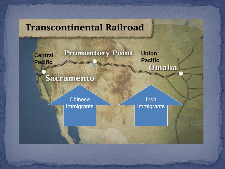 Central Pacific Union Pacific Chinese Immigrants Irish Immigrants