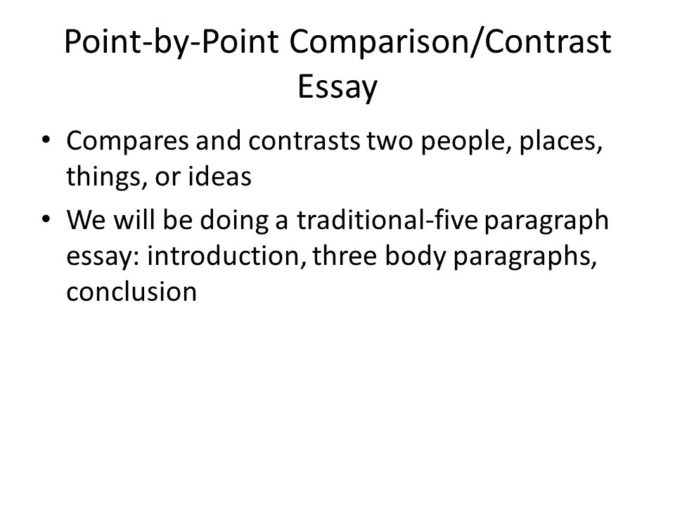Compare And Contrast Essay Wrightsville And Virginia Beach Ppt Comparisoncontrast Essay Compares And Contrasts Two People Places Things Or Ideas We Will Be Doing A Traditionalfive Paragraph Essay Introduction