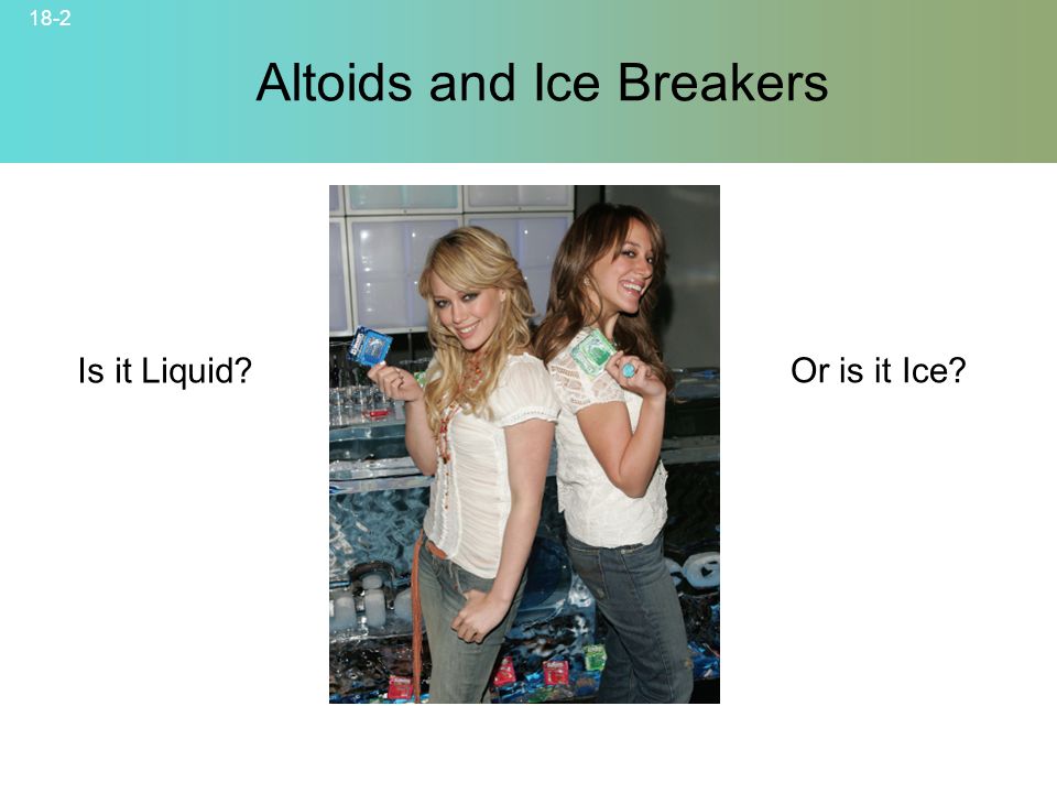 18-2 © 2007 McGraw-Hill Companies, Inc., McGraw-Hill/Irwin Altoids and Ice Breakers Is it Liquid.