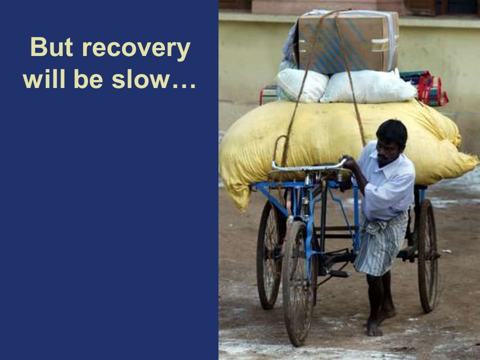 But recovery will be slow…